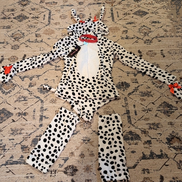 NWT Dolls Kill XXL Puppy Please Dalmatian 6 Pc Costume Set Bodysuit Leg warmers - Picture 5 of 5